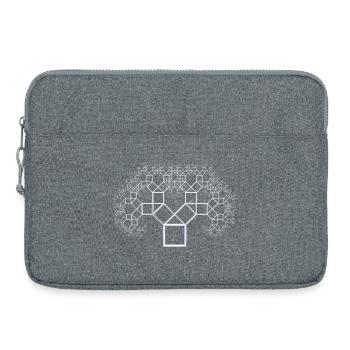 Pythagorasbaum weiss - Laptoptasche 15" - Grau meliert - Vorne
