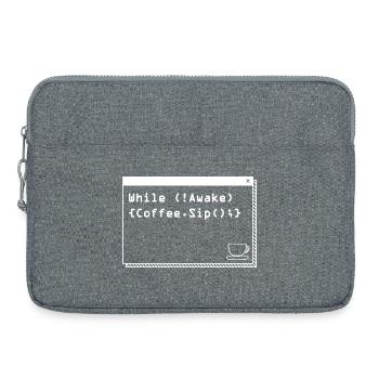 Programmers generate code from coffee - Laptop bag 15" - heather grey - Front