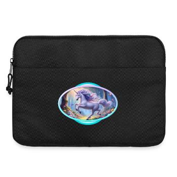 Zartes Einhorn im Magischen Wald - Laptoptasche 15" - Schwarz - Vorne