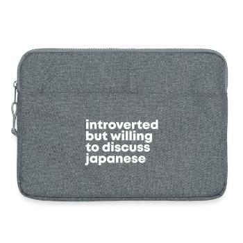 Japonais - Sacoche pour ordinateur portable 15 pouces - gris chiné - Devant