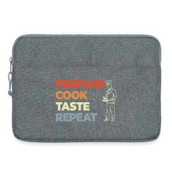 Prepare Cook Taste Repeat - Laptop bag 15" - heather grey - Front