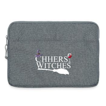 Cheers Witches Wine Halloween  - Laptop bag 15" - heather grey - Front