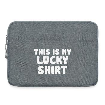 My Lucky Shirt Saying - Laptop bag 15" - heather grey - Front