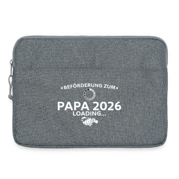 Annonce de grossesse paternité 2026 papa - Sacoche pour ordinateur portable 15 pouces - gris chiné - Devant