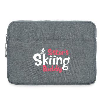 Funny Ski Lovers Graphic for Sisters - Laptop bag 15" - heather grey - Front