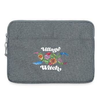 T-shirt floral Bohème de la sorcière du village - Sacoche pour ordinateur portable 15 pouces - gris chiné - Devant