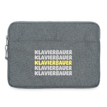 Work as a piano maker - Laptop bag 15" - heather grey - Front