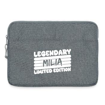 Nom Milia - Sacoche pour ordinateur portable 15 pouces - gris chiné - Devant