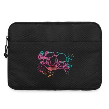 Skeleton Bobsleigh Winter Sports Sled - Laptop bag 15" - black - Front