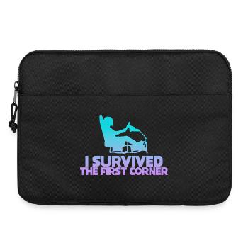 I Survived The First Corner - Laptop bag 15" - black - Front