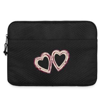 Double heart connection - Laptop bag 15" - black - Front