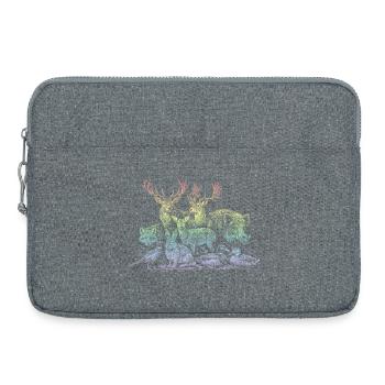 Herd of deer in the rainbow - Laptop bag 15" - heather grey - Front