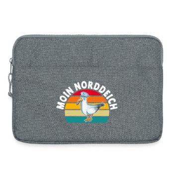 Vacances en mer du Nord MOIN NORDDEICH Drôle - Sacoche pour ordinateur portable 15 pouces - gris chiné - Devant