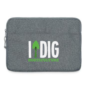 Horticulture Digging Plant Lover Garden Gardener - Laptop bag 15" - heather grey - Front