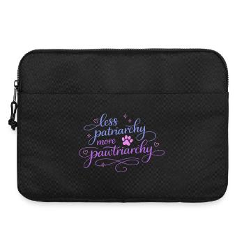 less patriarchy, more pawtriarchy - Laptoptasche 15" - Schwarz - Vorne