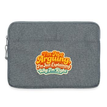 I don't argue Explain why I'm right - Laptop bag 15" - heather grey - Front