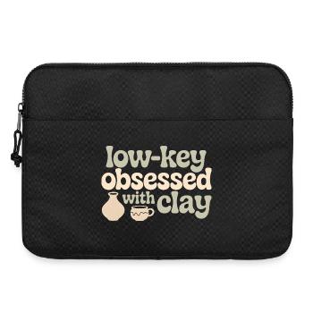 Still tonverliebt | Töpfern Keramik - Laptoptasche 15" - Schwarz - Vorne