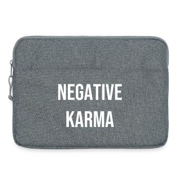 Negative Karma T-Shirt Geschenkidee - Laptoptasche 15" - Grau meliert - Vorne