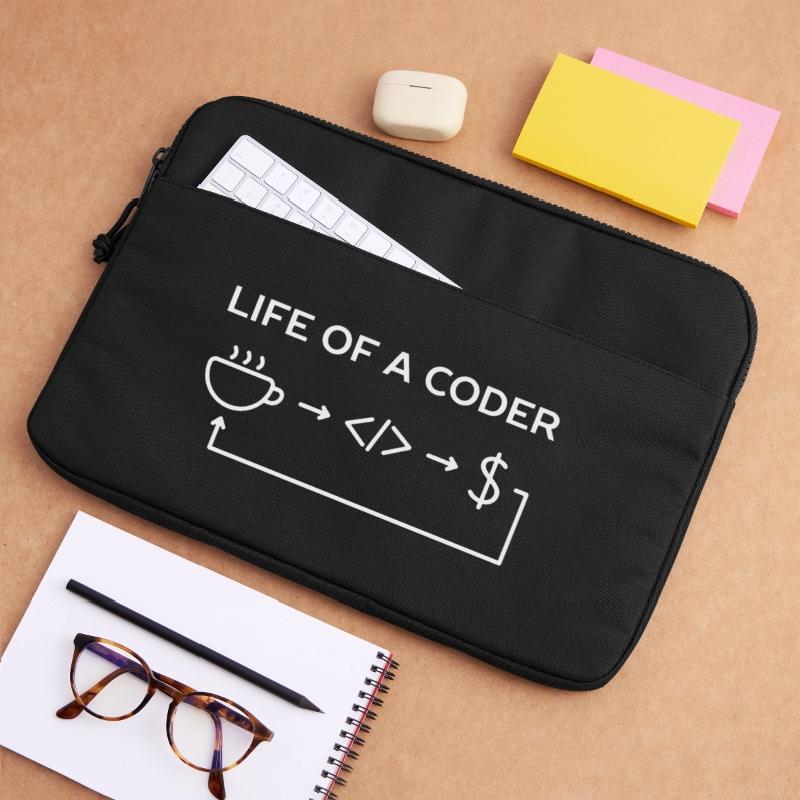 Vie de programmeur d'une chemise de codeur Sacoche pour ordinateur portable 15 pouces
