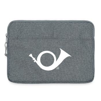 Corne de chasse blanc - Sacoche pour ordinateur portable 15 pouces - gris chiné - Devant