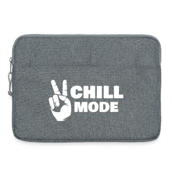 Chill Mode Relaxation Relaxing Symbol Peace Sign - Laptop bag 15" - heather grey - Front