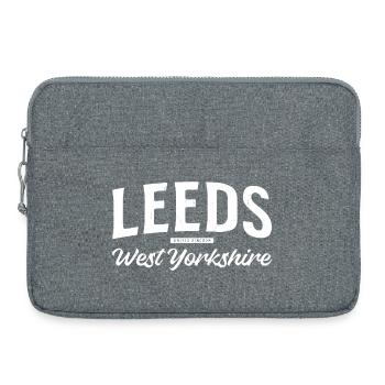 Leeds West Yorkshire Vintage Font - Laptop bag 15" - heather grey - Front