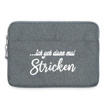 Motivierende Handlettering Grafik - Laptoptasche 15" - Grau meliert - Vorne