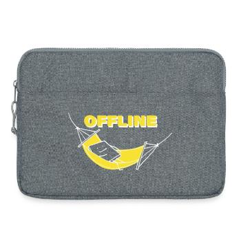 HORS-LIGNE - Sacoche pour ordinateur portable 15 pouces - gris chiné - Devant