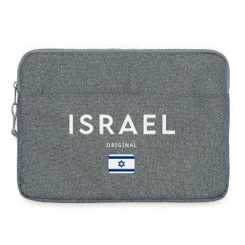Drapeau d’Israël, fierté israélienne - Sacoche pour ordinateur portable 15 pouces - gris chiné - Devant