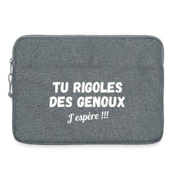 funny phrase, quote, sarcasm - Laptop bag 15" - heather grey - Front