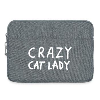 crazy cat lady katzenliebe tiere haustier mieze - Laptoptasche 15" - Grau meliert - Vorne