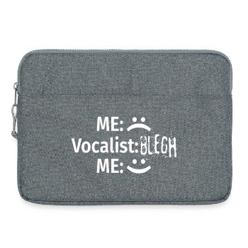 BLEGH Lustige Heavy Metal Reaktion - Laptoptasche 15" - Grau meliert - Vorne