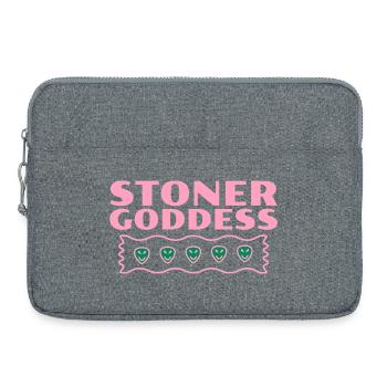 Stoner Goddess Pink Wavy Border Tee - Laptoptasche 15" - Grau meliert - Vorne