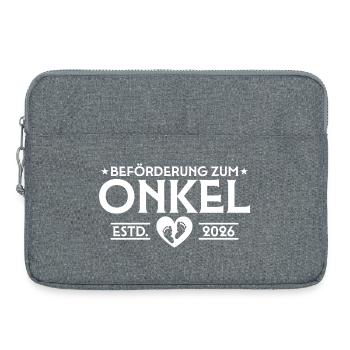 Annonce de grossesse 2026 Oncle enceinte - Sacoche pour ordinateur portable 15 pouces - gris chiné - Devant