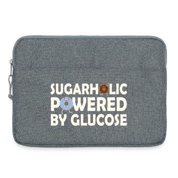 Sugarholic angetrieben von Glukose - Laptoptasche 15" - Grau meliert - Vorne