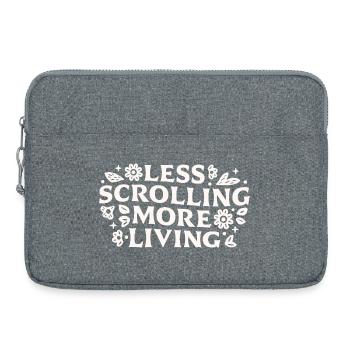 Hör auf, Offline-Zitate zu vernichten und zu scrollen. - Laptoptasche 15" - Grau meliert - Vorne