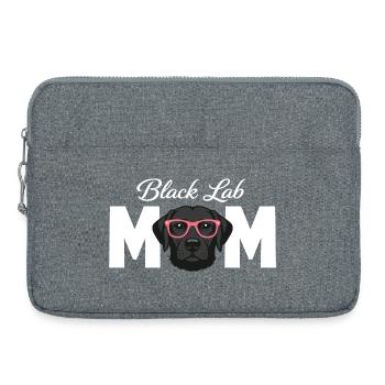 Maman labrador noir, Amante du Labrador noir - Sacoche pour ordinateur portable 15 pouces - gris chiné - Devant