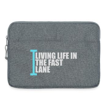 Life In The Fast Lane Schwimmer Lustig Pool Spruch - Laptoptasche 15" - Grau meliert - Vorne