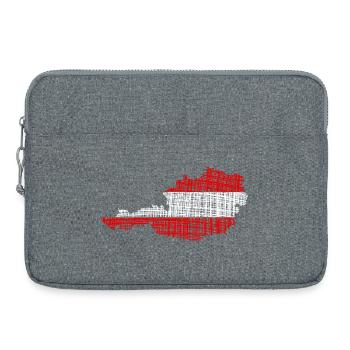 Austria Map Flag Art Austria Doodle - Laptop bag 15" - heather grey - Front