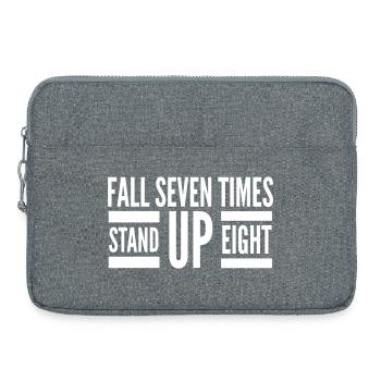 Fall Seven Stand Eight Quote White - Sacoche pour ordinateur portable 15 pouces - gris chiné - Devant
