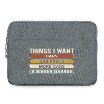 Vintage Garage Car Humor | Mecano Gift - Laptop bag 15" - heather grey - Front
