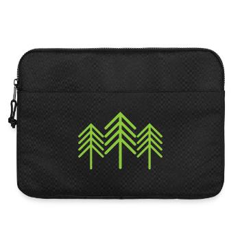 Arbres Symbole Forêt Minimalisme Icône verte - Sacoche pour ordinateur portable 15 pouces - noir - Devant