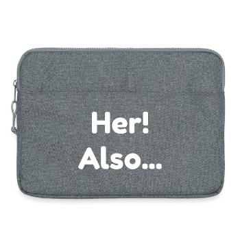 pfälzischer spruch damen, her...also - Laptoptasche 15" - Grau meliert - Vorne