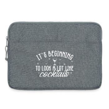 Beginning to Look Like Cocktails - Laptop bag 15" - heather grey - Front
