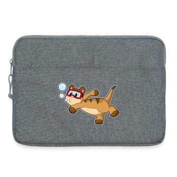 Erdmännchen Taucher Schwimmbrille Tauchen - Laptoptasche 15" - Grau meliert - Vorne