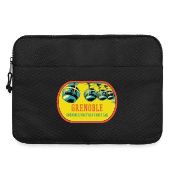 Illustration Cable car of Grenoble France - Laptop bag 15" - black - Front