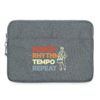 Dicton de tambour - Sacoche pour ordinateur portable 15 pouces - gris chiné - Devant