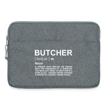 Définition de boucher - Sacoche pour ordinateur portable 15 pouces - gris chiné - Devant
