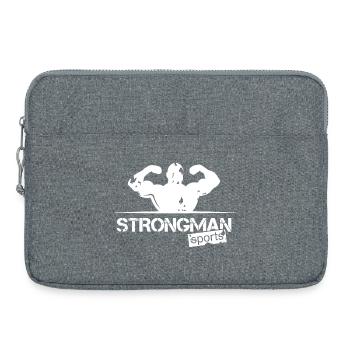 Icône d’entraînement de club d’équipe de logo de sport d’homme fort - Sacoche pour ordinateur portable 15 pouces - gris chiné - Devant