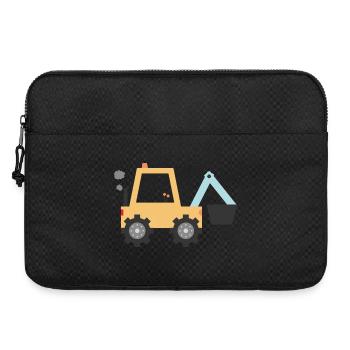 Gelber Bagger - Laptoptasche 15" - Schwarz - Vorne